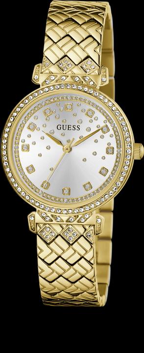 Produktbild Guess P GLD BRCT / SUN SLV GLITZ DL / P GLD BRCT W/ CRYS Armbanduhr (Uhr mit Schmuckstein, 32 mm)