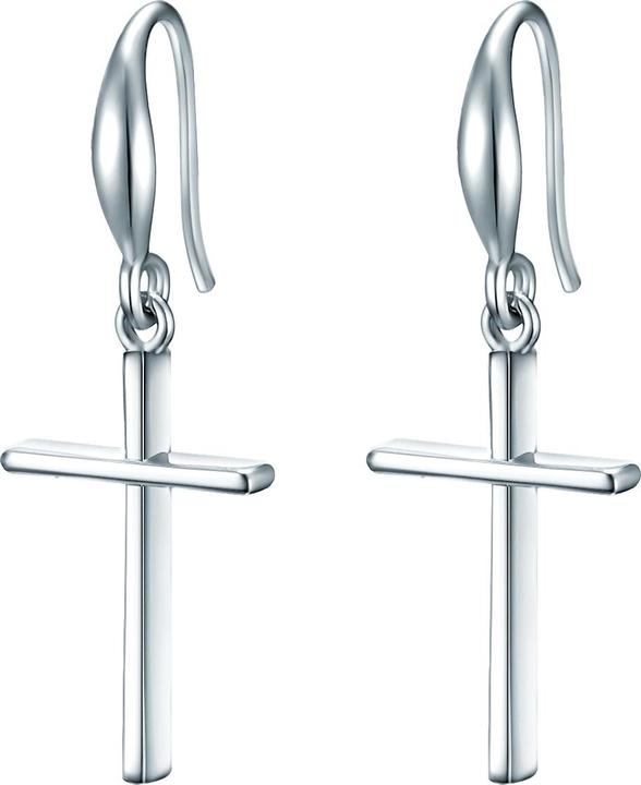 Actual product image Lulu & Jane Ladies earrings cross metal alloy - 35784 (Metal alloy)