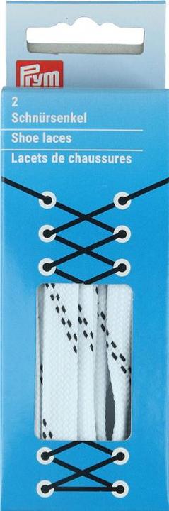 Produktbild Prym Flachsenkel wasserabweisend 10 mm 100 cm weiss/schwarz 1 Paar (100 cm)