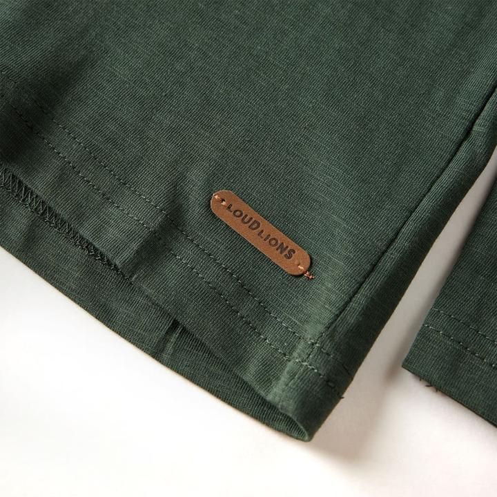 Produktbild VidaXL Kinder-Langarmshirt Dunkelgrün 128,Material: 100 (128)