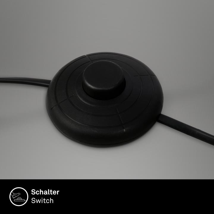 Actual product image Briloner Floor lamp, black / natural, excl.1x E27/max. 10W (E27)