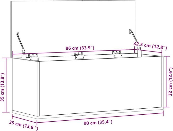 Produktbild VidaXL Funan County (90 x 35 x 35 cm, 110.25 l)