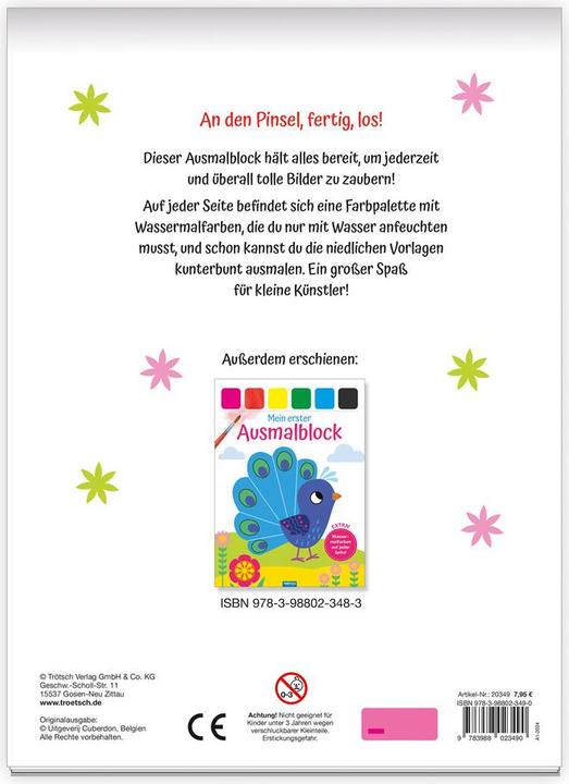 Produktbild Trtsch Malbuch Mein erster Ausmalblock Biene