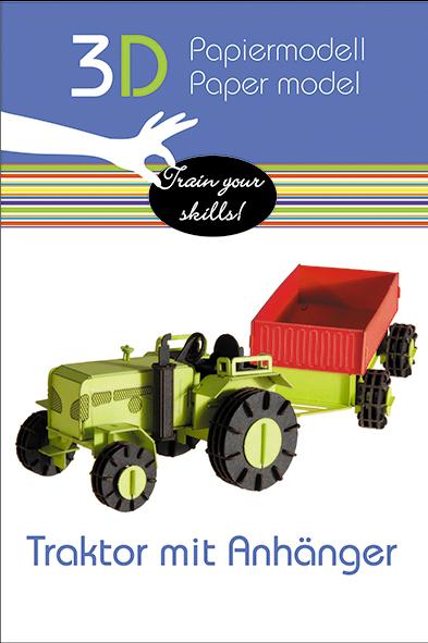 Image du produit Fridolin Modèle en papier 3-D "Tracteur avec remorque
