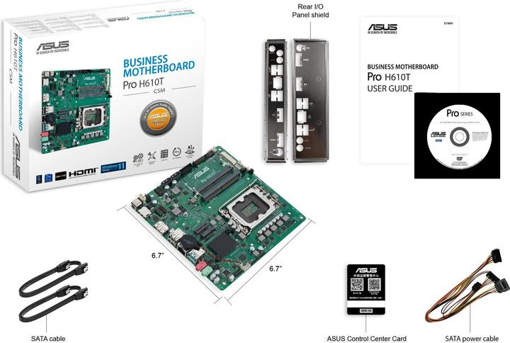 Actual product image ASUS PRO H610T (LGA 1700, Intel H610, Mini-ITX)