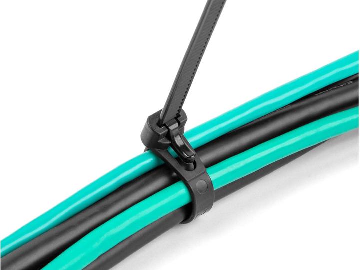 Actual product image Delock Cable ties reusable heat-resistant L 150 x W 7.5 mm 100 pieces black (Plastic cable ties, 150 mm, 100 pcs.)