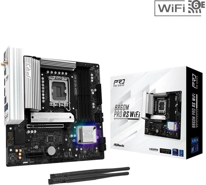 Produktbild AsRock B860M Pro RS WiFi DDR5 Intel S retail (LGA 1851, Intel B860, mATX)