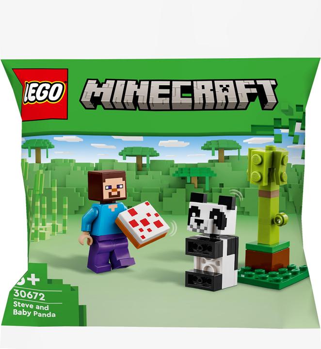 Immagine prodotto Minecraft Steve con il cucciolo di panda (30672, LEGO Minecraft)