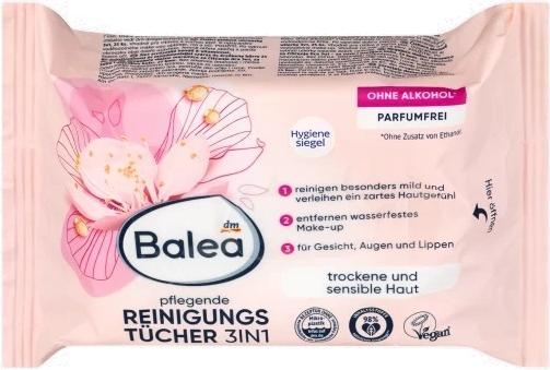 dm Balea Reinigungstücher 3in1 (Reinigungstücher, Make-Up Entferner)