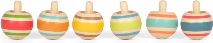 Actual product image small foot Wooden Gyro Top Set
