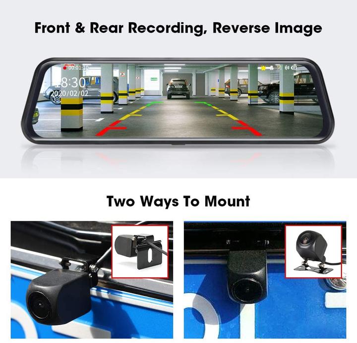 Immagine prodotto Jansite Dash cam (Microfono incorporato, Display integrato, Accelerometro, Full HD)