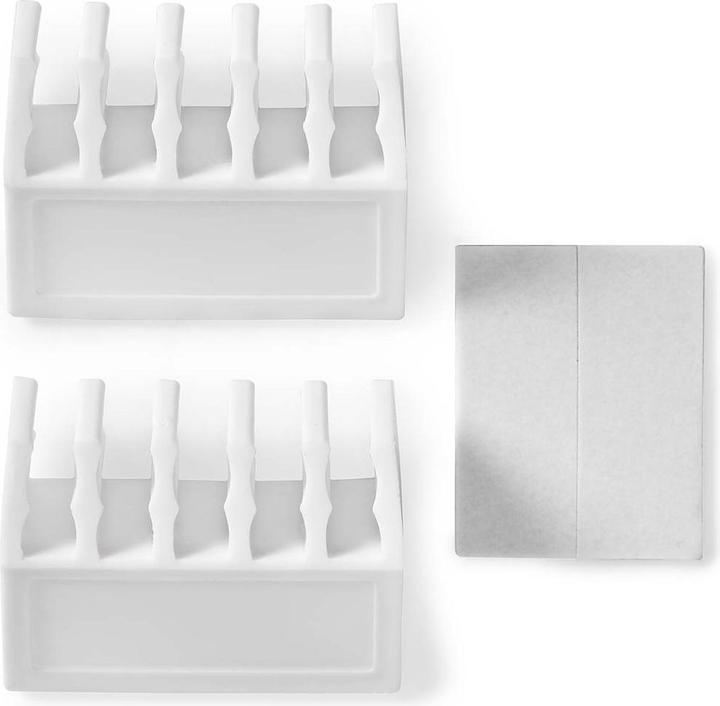 Produktbild Nedis Kabelmanagement Haken und Schlaufen Click and Go 2 Stück max. Kabeldicke: 5 mm Silikon 60 mm W (60 mm, 2 Stk.)
