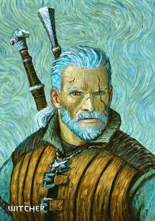 Actual product image Good Loot Game Art Chronicles Puzzle: The Witcher Geralt & Vincent van Gogh (1000 pieces) (1000 pieces)
