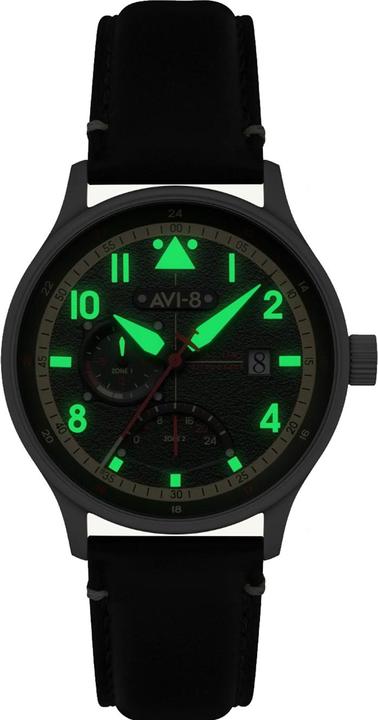 Actual product image AVI-8 AV-4101-0A Hawker Hurricane McKellar Dual Time (Pilot watch)
