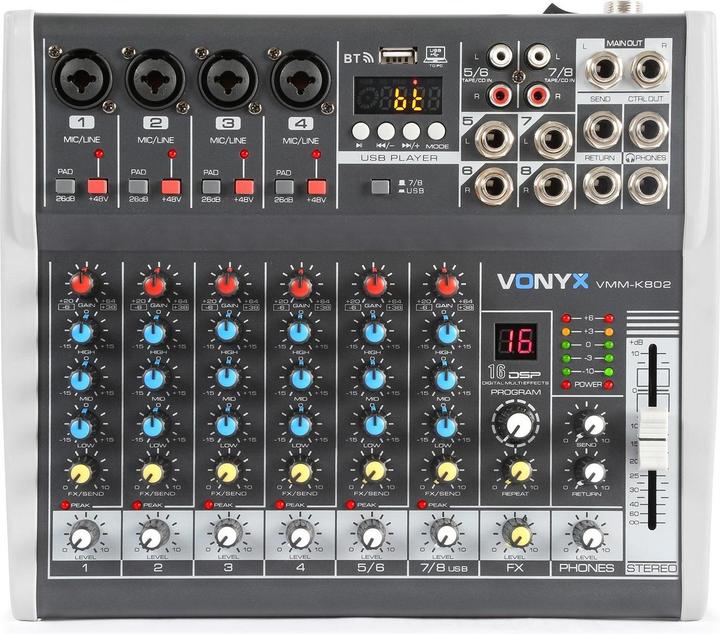 Image du produit Vonyx Mélangeur VMM-K802 (Studio et mixeur live)