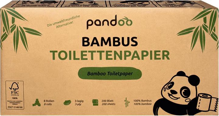Image du produit Pandoo Papier toilette 3 plis 8 rouleaux (8 x)