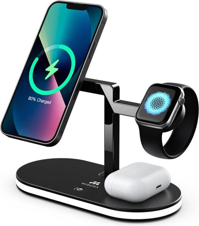 Immagine prodotto Misura MH07 Stazione di ricarica wireless 5 in 1 NERO