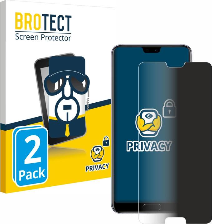 Actual product image BROTECT Anti-spy privacy film Blue light protection film (2 Piece, Huawei P20 Pro)