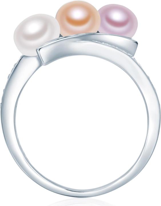 Image du produit Valero Pearls Femme argent sterling zirconium perle d'eau douce de culture argent - 3860 (58, Argent 925)