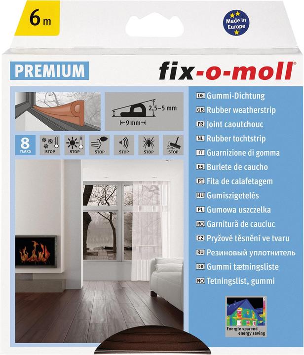 Actual product image Fix-o-moll P profile rubber seal