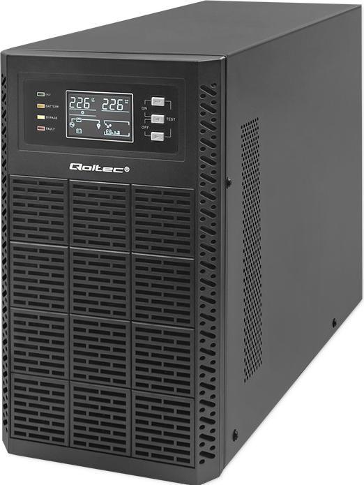 Image du produit Qoltec ZASILACZ AWARYJNY UPS 3KVA | 3000W | POWER FACTOR 1.0 | LCD | EPO | USB | ON-LINE (3 VA, 3000 W, Double convertisseur en ligne Onduleur)