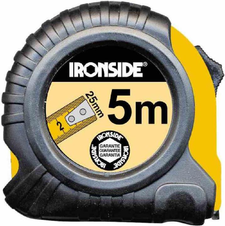 Actual product image Ironside 4935 3302 11 150213 Roller tape measure with stop 8 m 25mm tape, rubberised handle (M)
