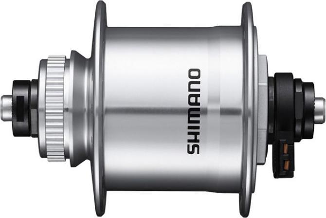 Actual product image Shimano Hub dynamo DH-UR700 100 mm centre lock 32 holes 6V/3.0W QR silver (Disc brake Center lock)