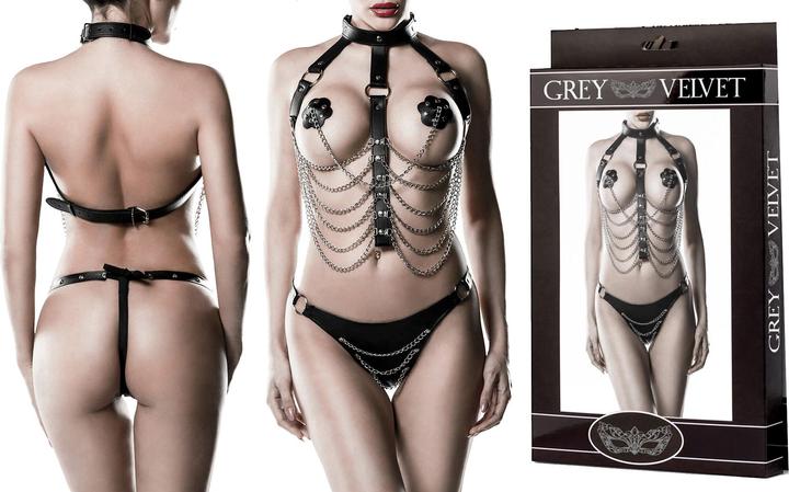 Produktbild Grey Velvet 3-teiliges Kettenharness-Set (XS, S)