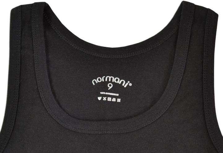 Actual product image Normani 4 Piece Men's Undershirt Fine Rib Black (4XL)