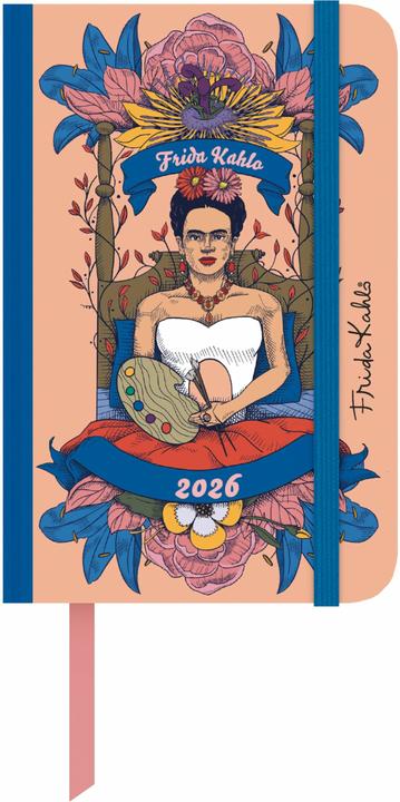 Produktbild Frida Kahlo Wochen-Notizkalender klein 2026 - Taschen-Kalender 9x14 cm - mit Verschlussband & (9 x 14 cm, Harter Einband, Deutsch)