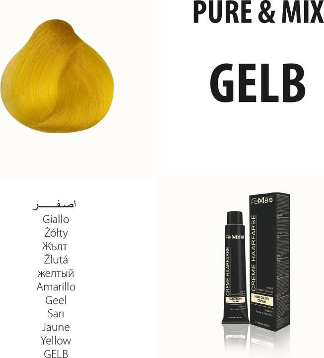 Image du produit FemMas Yellow) Couleur des cheveux Pure & Mix 100ml