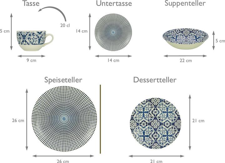 Produktbild CreaTable Marrakesch (30 Stück)