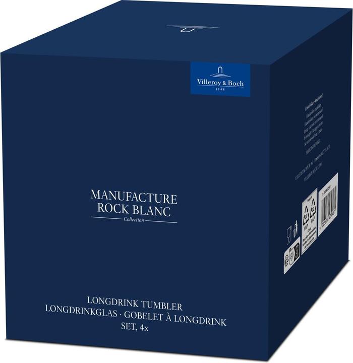 Actual product image Villeroy & Boch Long drink glass, set of 4 Manufacture Rock blanc (0.30 l, 4 x)