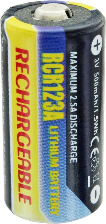 Produktbild AccuCell Akku CR123A (1 Stk., CR123A, 500 mAh)
