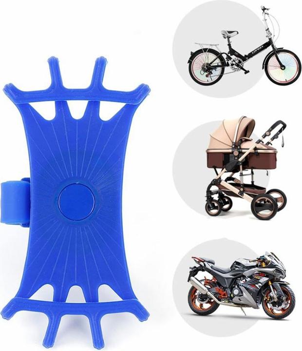 Produktbild Deltalabs Universal Fahrrad Velo Silikon Halterung 360° Drehbar Handy / Smartphone (4"- 6")
