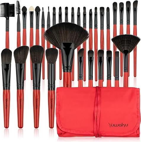 Produktbild Yuwaku 32 Stück Makeup Pinsel Brushes Set mit Tasche No.23 (Augenbrauen)