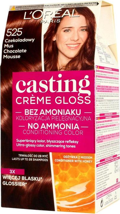 Image du produit L'Oréal Paris Crème Gloss Coloring cream no. 525 Mousse au chocolat (525 Mousse au chocolat)