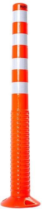 Produktbild HP Autozubehör Sperrpfosten TPU orange/weiss Ø 80 mm zum Aufschrauben m.Befestigungsmaterial Höhe über Flur 750 mm