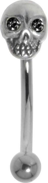 Produktbild Bijouteria Augenbrauenpiercing (Chirurgenstahl 316L, Silber 925, Kristall)
