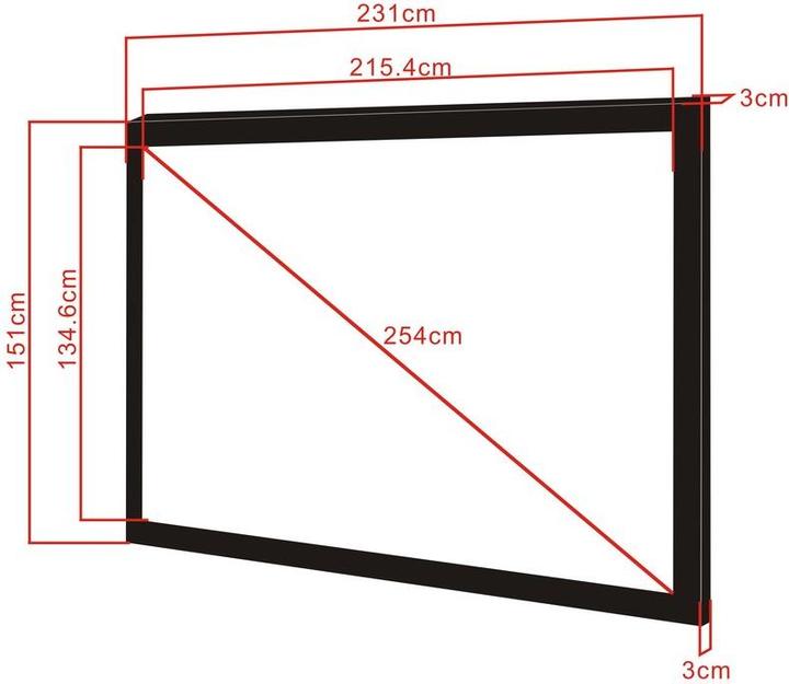 Actual product image Multibrackets M Framed Projection Screen 215.4x134.6 (100", 16:10)