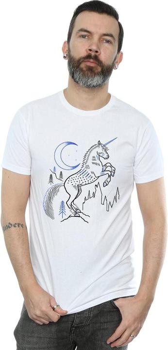 Actual product image Mens Unicorn Line Art T-Shirt (L)