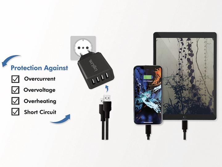 Produktbild LogiLink USB Steckdosenadapter (24 W)