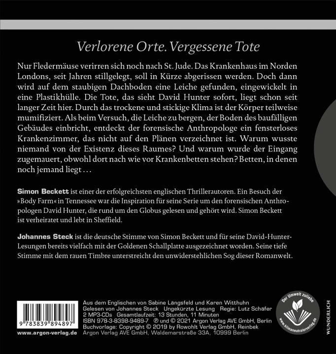 Actual product image The Eternal Dead (Simon Beckett, Karen Witthuhn, Johannes Steck, Sabine Längsfeld, German)