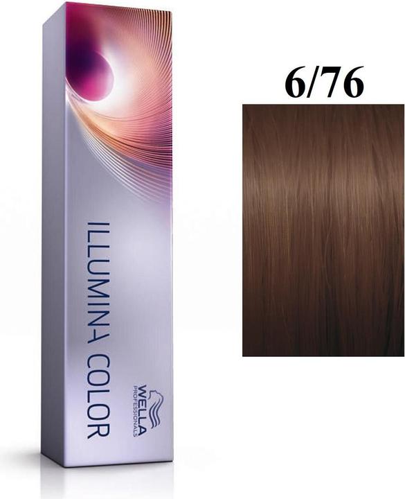 Produktbild Wella Vopsea permanenta Illumina Color 6/76, Blond Inchis Maro Violet, 60ml (6, 76 Blonde Inchis Maro Violet)