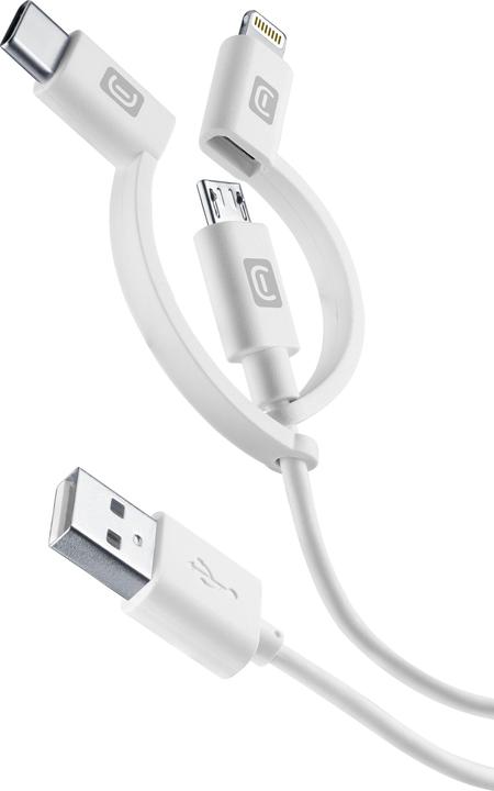 Image du produit Cellularline Câble USB Triple (1.20 m, USB 2.0)