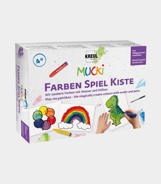 Produktbild Mucki Farben Spiel Kiste Wir zaubern Farben mit Wasser und Stiften (Blau, Rot, Gelb, Mehrfarbig)