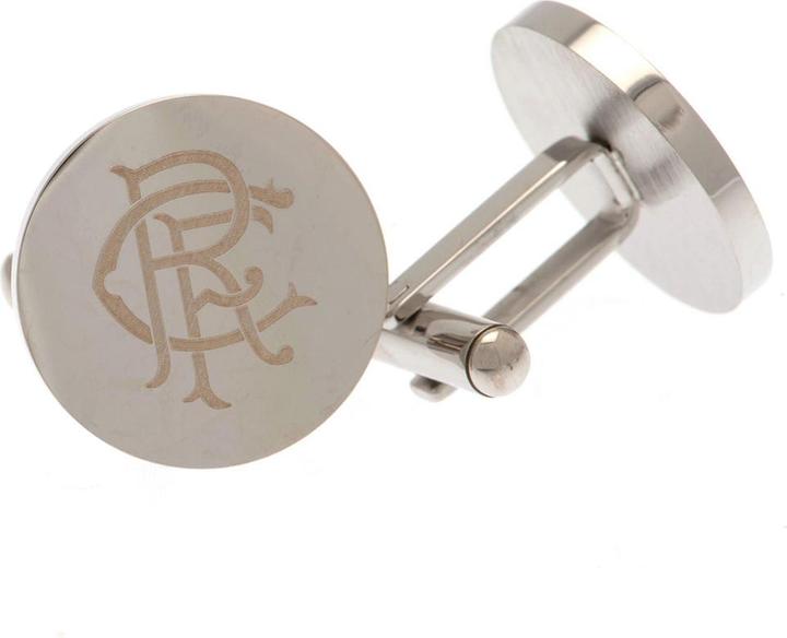Rangers FC Runde Manschettenknöpfe aus Edelstahl (100% synthetisches Material)