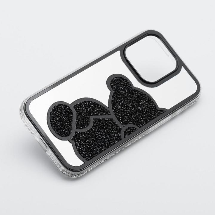 Actual product image OEM Back panel cover TEDDY BEAR Case for IPHONE 16 Pro black (Apple iPhone 16 Pro)