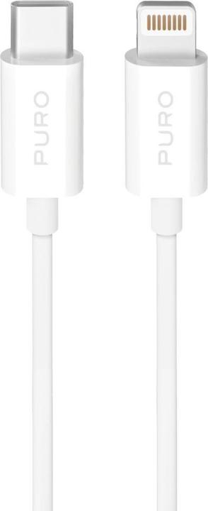 Produktbild Puro TPE 20W USB-C - Lightning Kabel 3m - Weiss (3 m, USB 2.0, 20 W)