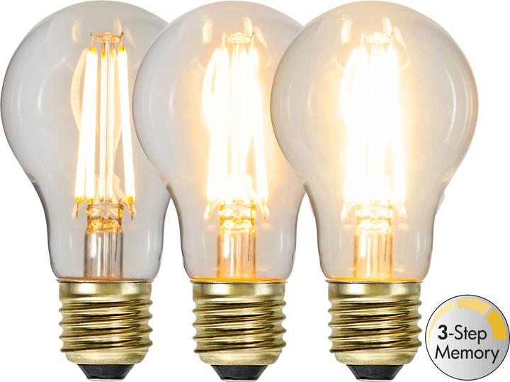 Immagine prodotto Star Trading Lampadina LED E27 A60 Soft Glow con memoria a 3 livelli (E27, 6.50 W, 700 lm, F)